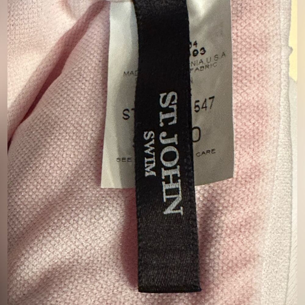 ST. JOHN Swim Monogrammed Hot Pink Halter Tankini Top Size 10 NWT - Picture 6 of 9